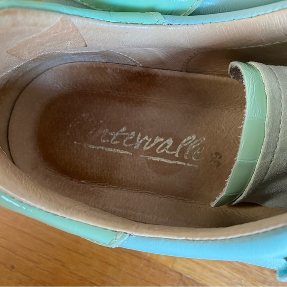 L’Intervalle Women Green and Blue Leather Sneaker Size 39 - Picture 7 of 9